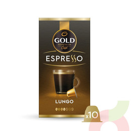 Cápsulas Café Espresso Lungo Gold 50Gr 10 Unidades