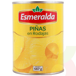 Piña en Rodajas Almíbar Esmeralda 567Gr