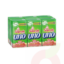 Uno al Día Sabor Multifruta Soprole 6 Unidades 80Ml