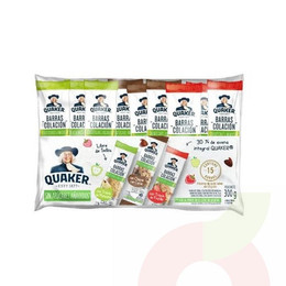 Pack Barras de Cereal Quaker Surtidos Bolsa 15 Unidades 300Gr