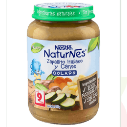 Colados Naturnes Zapallito Italiano Y Carne Nestlé 215Gr