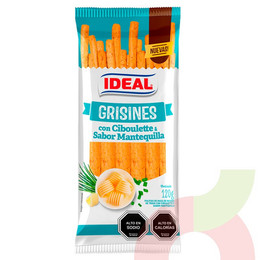 Grisines con Ciboulette & Sabor Mantequilla Ideal 120Gr