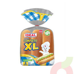 Pan Hot Dog XL Ideal 528Gr 6 Unidades