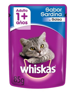 Sobre sabor Sardina en salsa Whiskas 85Gr Adulto