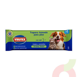 Trapero Húmedo Pets Limón Virutex 12 Unidades