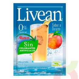 Jugo Instantáneo en Polvo Durazno Livean 7Gr