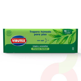Trapero Húmedo Virutex Pureza Herbal 10Unid 