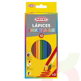 Lápices Colores Acuarelables 12 Unidades Artel