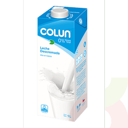 Leche Descremada 0% Grasa Total Colun 1Lt