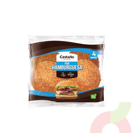 Pan Hamburguesa Castaño 230Gr 4 Unidades