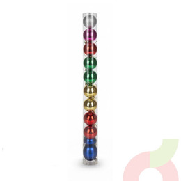 Set de Esferas de Navidad Grandes Multicolor 7Cm