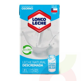 Leche Natural Descremada Loncoleche 1Lt