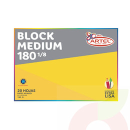 Block Mediano 180 1/8 20 Hojas Artel