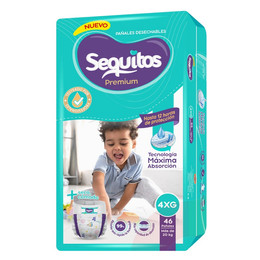Pañales 4XG 46 Unidades Sequitos