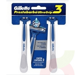 Prestobarba Ultra Grip 3 Gillette 2 Unidades