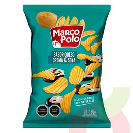 Papas Fritas Marco Polo Queso Crema & Soya 180gr