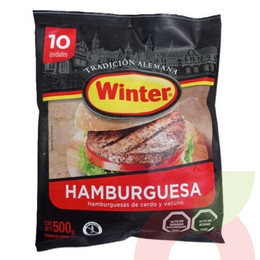 Hamburguesas Vacuno Winter 500Gr 10 Unidades