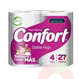 Papel Higienico Confort 4U 27Mt 