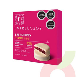 Alfajor EntreLagos 4U Frambuesa 32% Manteca de cacao