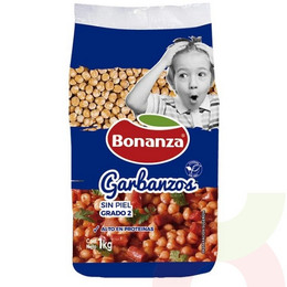 Garbanzos Sin Piel Bonanza 1Kg