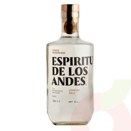 Pisco Reservado Espíritu De Los Andes 750Cc