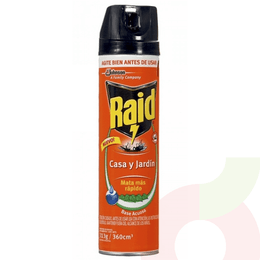 Insecticida Casa y Jardín Raid 313Gr