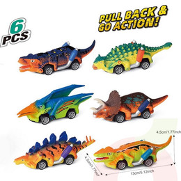 Set Dino Vehículos Pull Back 