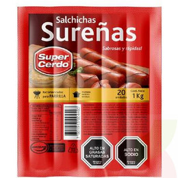 Salchicha Sureña Super Cerdo 1Kg