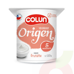 Yoghurt Origen Frutilla Colun 120Gr
