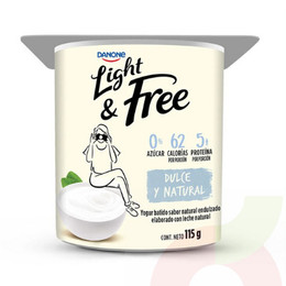 Yoghurt Light Natural Endulzado Danone 110Gr