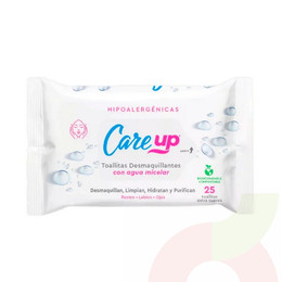 Toallitas Desmaquillantes Micelar CareUp 25 Unidades