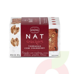 Nat Crackers Cramberry 80Gr 