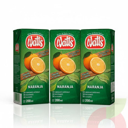 Pack Néctar Naranja Watts 200Ml 6 Unidades