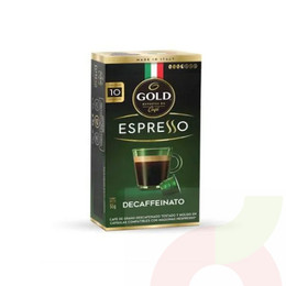 Café de Grano Descafeinado Cápsulas Gold 10 Unidades