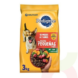 Alimento Perro Adulto Raza Pequeña Carne y Vegetales Pedigree 3Kg