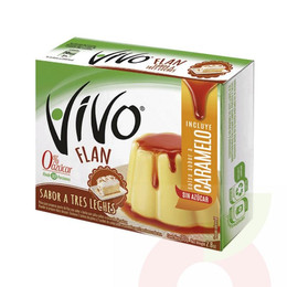 Flan 3 Leches 0 Azúcar Vivo 80Gr