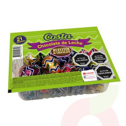 Huevitos Chocolate Leche Costa 21 Unid Aprox