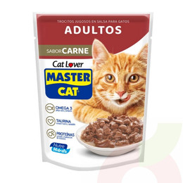 Master Cat sabor Carne 85Gr Trocitos Adulto