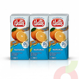 Pack Néctar Naranja 0% Azúcar Watts 200Ml 6 Unidades