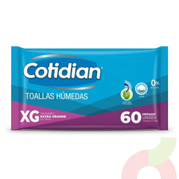 Toallas Húmedas XG Cotidian 60 Unidades