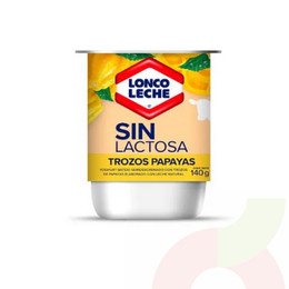 Yoghurt Sin Lactosa Papaya Lonco Leche 140Gr