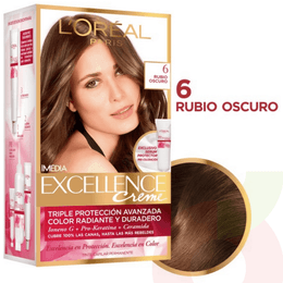 Tintura Pelo Excellent Creme 6 Rubio Oscuro L´oréal
