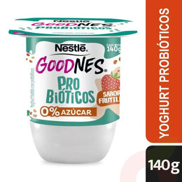 Yogurt Goodnes Probióticos Sabor Frutilla 140Gr