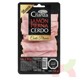 Jamón Pierna Cerdo Corte Pluma La Crianza 120Gr