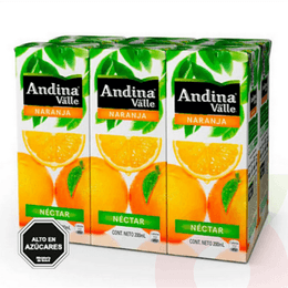 Néctar Naranja Andina del Valle 200Cc 6 Unidades