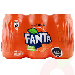 Bebida Lata Fanta 350Cc 6 Unidades