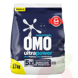 Detergente en Polvo Ultra Power Omo 2.7Kg