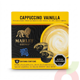 Cápsulas Cappuccino Vainilla Marley 125Gr 10 Unidades