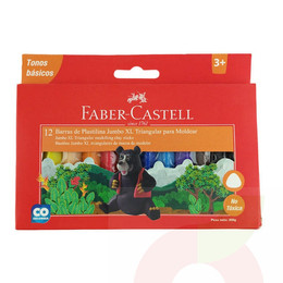 Plasticina Jumbo Xl  12 Unidades Faber Castell