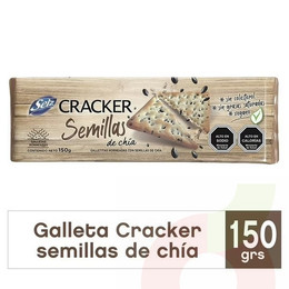  Galletas Cracker Semillas de Chía 150gr